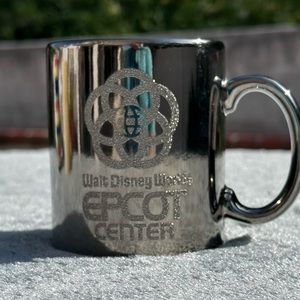 Disney Black Chrome Finish Epcot Center Mug